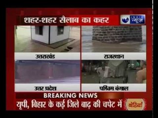 Flood waters in Bihar, Uttar Pradesh and Rajasthan