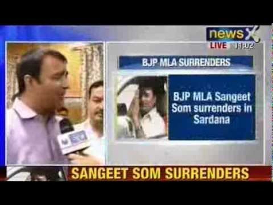 Breaking News : Muzaffarnagar riots- BJP MLA Sangeet Som surrenders
