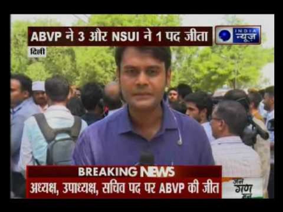 DUSU poll: ABVP wins 3 seats, NSUI 1