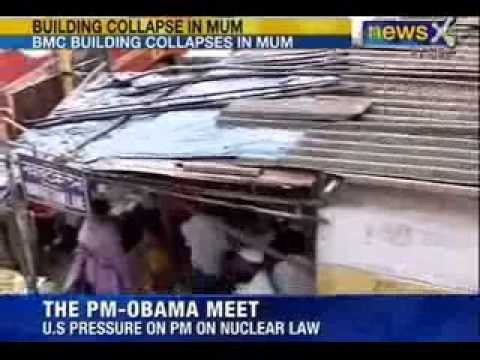 NewsX : Five storey building collapses near BMC colony in Mumbai