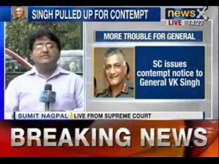 Breaking News : Supreme Court asks VK Singh to respond to notice by October 23