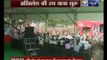 UP Chief Minister Akhilesh Yadav 's Vikas Rath Yatra flagged off by Mulayam