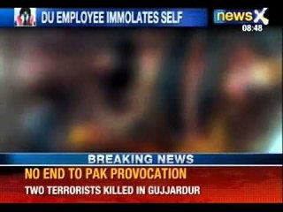 India Shamed : Caught on Camera - DU employee Immolates after being harassed