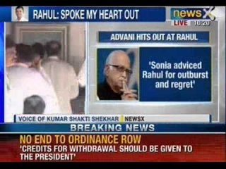 NewsX:  'No Credit to Rahul Gandhi for withdrawing ordinance', says L K Advani