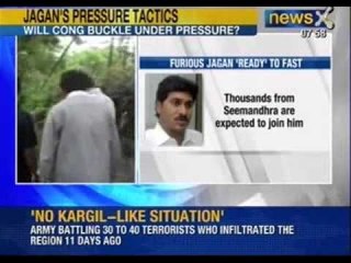 Download Video: NewsX: Telangana bandh halts state, Y S Jagan Mohan Reddy to fast, six ministers quit