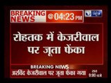 Shoe thrown at Delhi CM Arvind Kejriwal in Rohtak