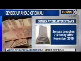 Sensex rises over 21,000 for the first time in 3 years - NewsX