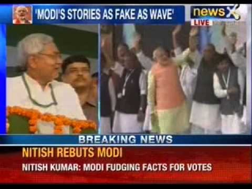 Narendra Modi fudging facts for votes, says Nitish kumar - News X