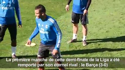 Football: entraînement du Real Madrid avant le Clasico