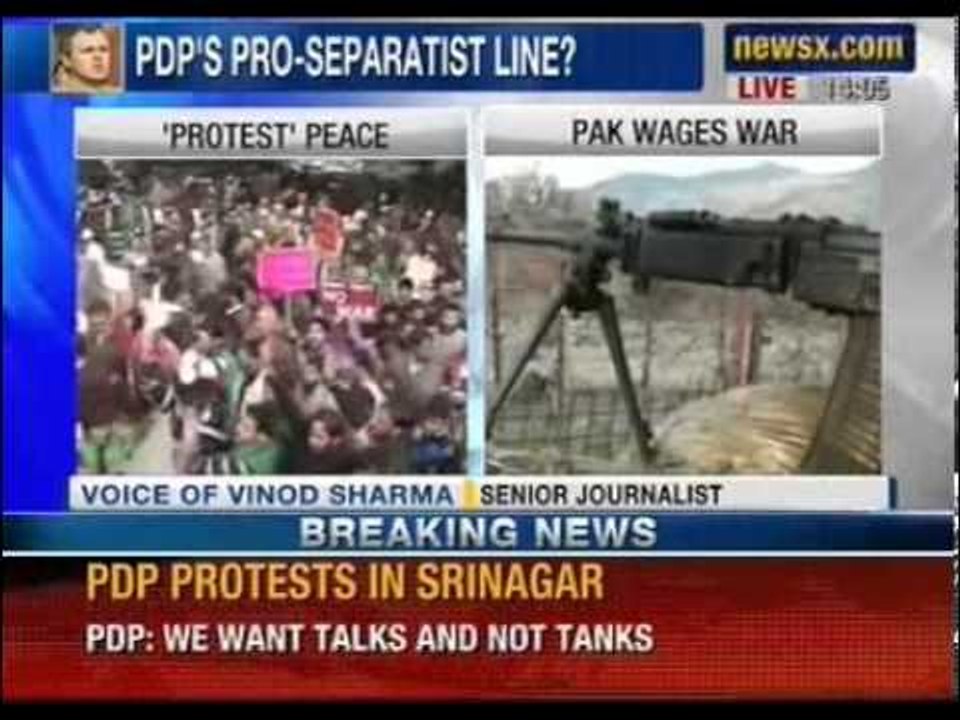 Protest led by PDP chief accuses Jammu & Kashmir Government of war mongering - News X