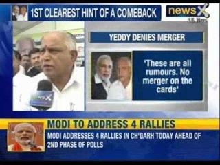 Yeddyurappa offers unconditional merger with BJP - News X