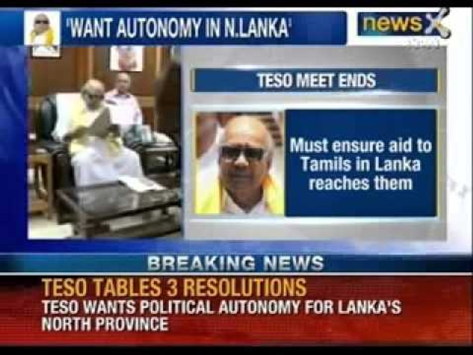 TESO Tables & Resolutions: Centre must ensure aid to Tamils in Sri Lanka - News X