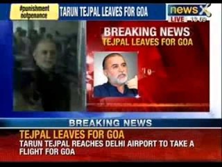 Tarun Tejpal case: Tarun Tejpal reaches Delhi airport to take a flight for Goa - NewsX