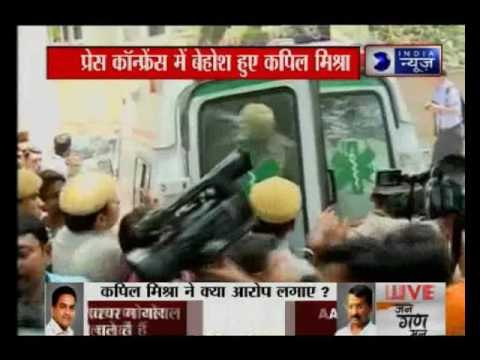 Sacked AAP minister Kapil Mishra faints during press conference; taken to hospital