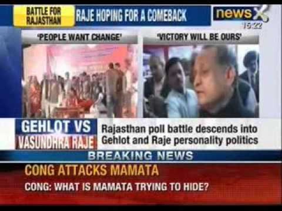 Rajasthan Assembly polls: Tough battle between Ashok Gehlot and Vasundhara Raje - NewsX