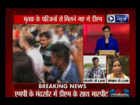DM Swatantra Kumar gets mobbed by angry farmers in Mandsour, MP