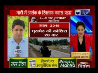 Attack by armed forces on terror group in LOC in Jammu and Kashmir