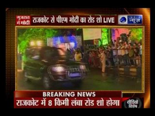 PM Narendra Modi Rajkot road show