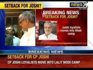 NewsX : C P Joshi loyalists now in Lalit Modi camp