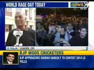 NewsX: "LGBT"  rights groups protest in Delhi.