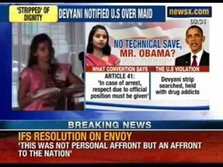 NewsX: IFS resolution to demand charges against Devyani be dropped unconditionally