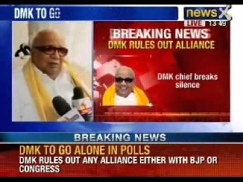 NewsX: 2014 Lok Sabha elections - DMK rules out alliance with Congress