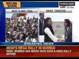 Narendra Modi attacks Rahul Gandhi and Indian Government on Black money in Mumbai Rally