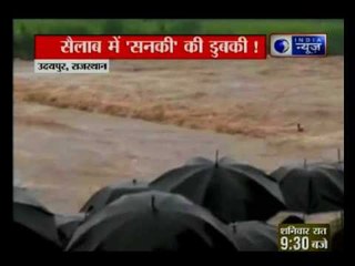 Man dived in flooded river in Udaipur, Rajasthan