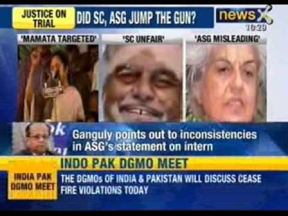 AK Ganguly points out to inconsistencies in ASG's statement on intern - NewsX