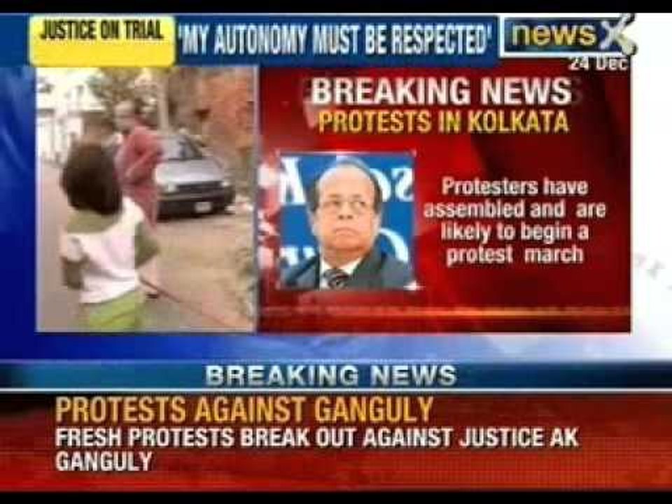 Fresh protests break out against justice AK Ganguly - NewsX