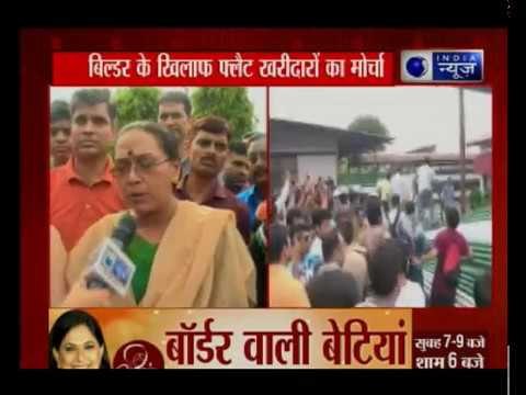 Home buyers hold protest against Amrapali builders in Noida