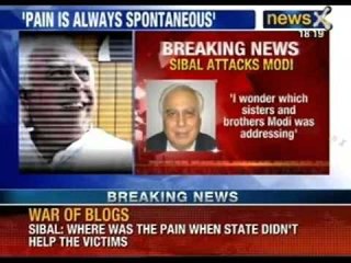 Descargar video: War of blogs: Kapil Sibal blogs hitting out at Narendra Modi's 2002 Gujarat riots admission - NewsX