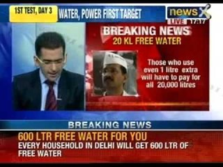 AAP announces 600 litres of free water to each household in Delhi - NewsX