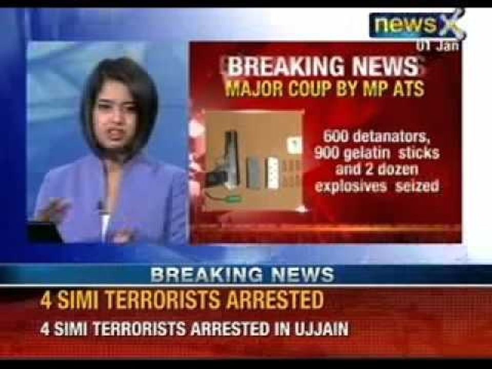 4 SIMI Terrorists arrested. 600 detonators, 900...