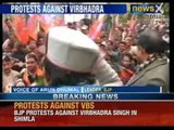 Virbhadra Singh in trouble : BJP Protests against Chief Minister Virbhadra Singh in Shimla - NewsX