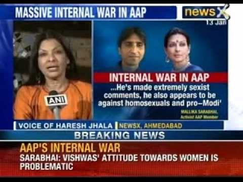 Mallika Sarabhai hits on AAP leader Kumar Vishwas, calls him pro Modi