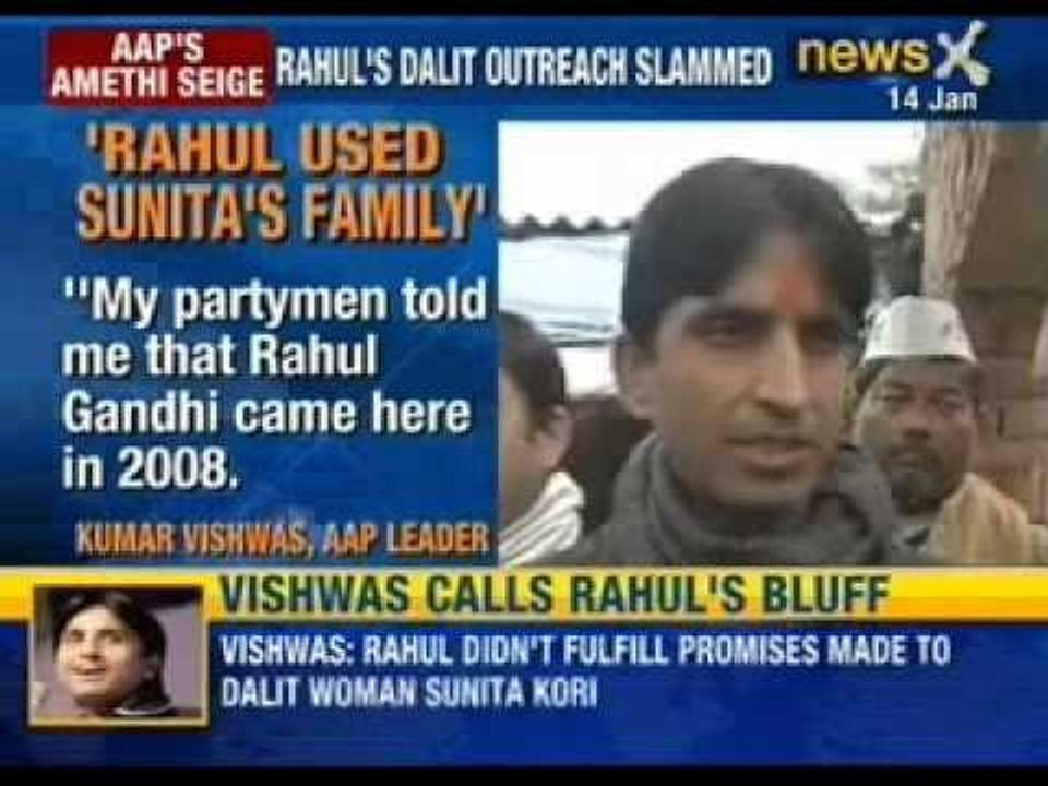 AAP leader Kumar Vishwas visits Sunita's family, earlier visited by Rahul Gandhi in 2008