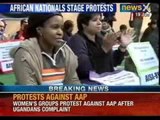 Foreign nationals and Women's group protest against alleged misbehaviour of Ugandan National - NewsX