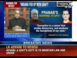 NewsX: President Pranab Mukherjee issues warning to government over corruption
