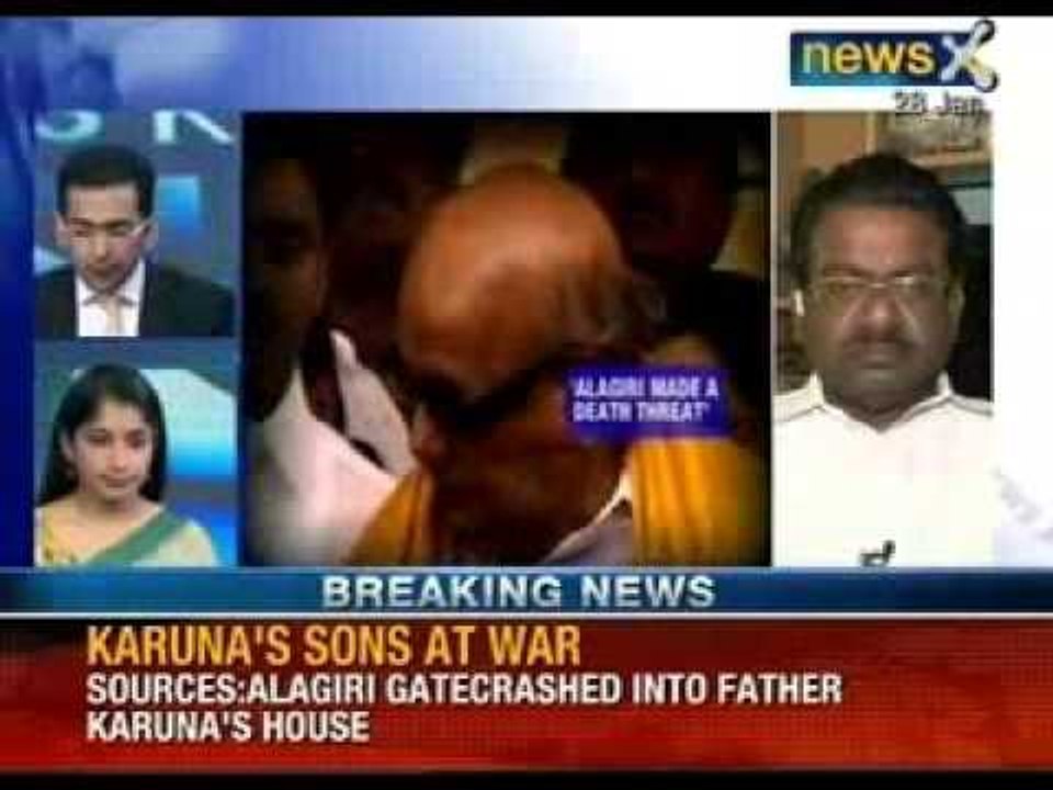 DMK chief Karunanidhi's family is getting messier. MK Alagiri alleges threatens Stalin with death.