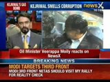 Oil Minister Veerappa Moily reacts on allegation by Arvind Kejriwal on gas price issue - NewsX