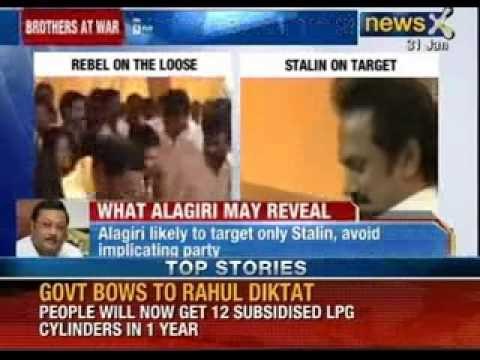 Sibling rivalry: Expelled DMK leader MK Alagiri, wants his sacked supporters reinstanted