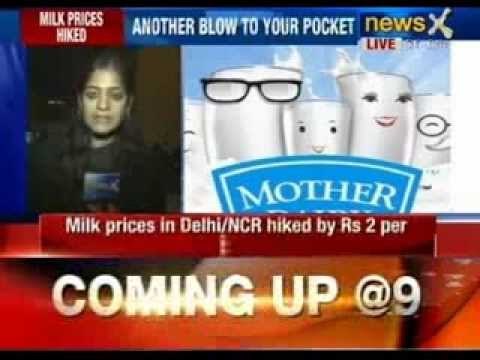 News X: Mother Dairy hikes milk price by Rs. 2 per litre in Delhi NCR