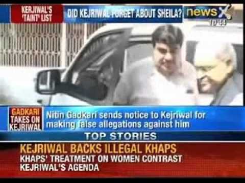 NewsX: Called corrupt and Tainted, Nitin Gadkari slaps legal notice to Arvind Kejriwal