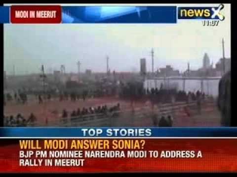 BJP Prime Minister nominee Narendra Modi to address a rally in Meerut - NewsX