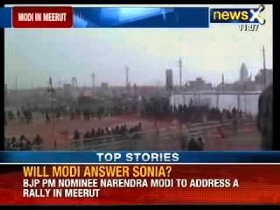 BJP Prime Minister nominee Narendra Modi to address a rally in Meerut - NewsX
