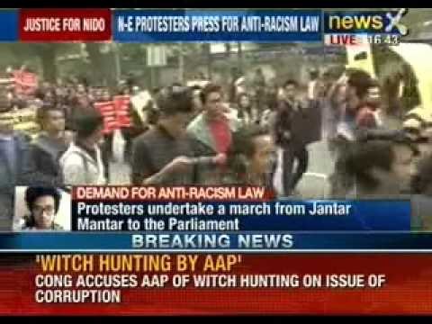 Justice for north eastern student lynched by Mob. Nido Taniam's death demands anti racism law.