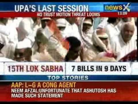 Parliament adjourned: Both houses adjourned after pandemonium over Telangana protests - NewsX