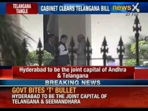 Union Cabinet clears Telangana Bill with amendments - NewsX