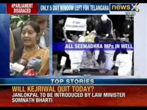 Parliament disgraced: Congress responsible for uproar in Parliament, says Sushma Swaraj